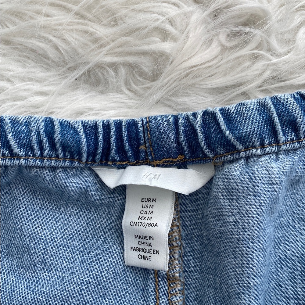 H&M | Light Blue Denim Drawstring Shorts - Picture 10 of 11